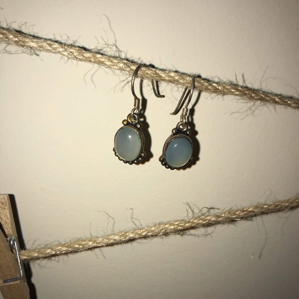 Rustic blue earrings